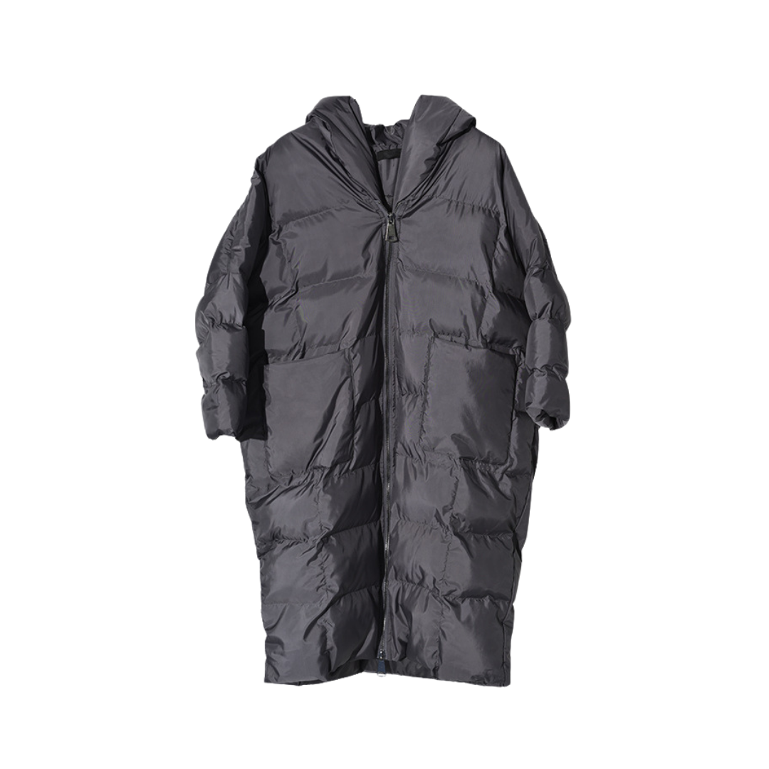 Winter Jacket Plus Size Loose Tooling Long Hodded Cotton-Padded