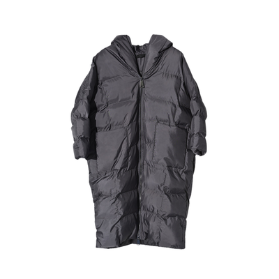 Winter Jacket Plus Size Loose Tooling Long Hodded Cotton-Padded