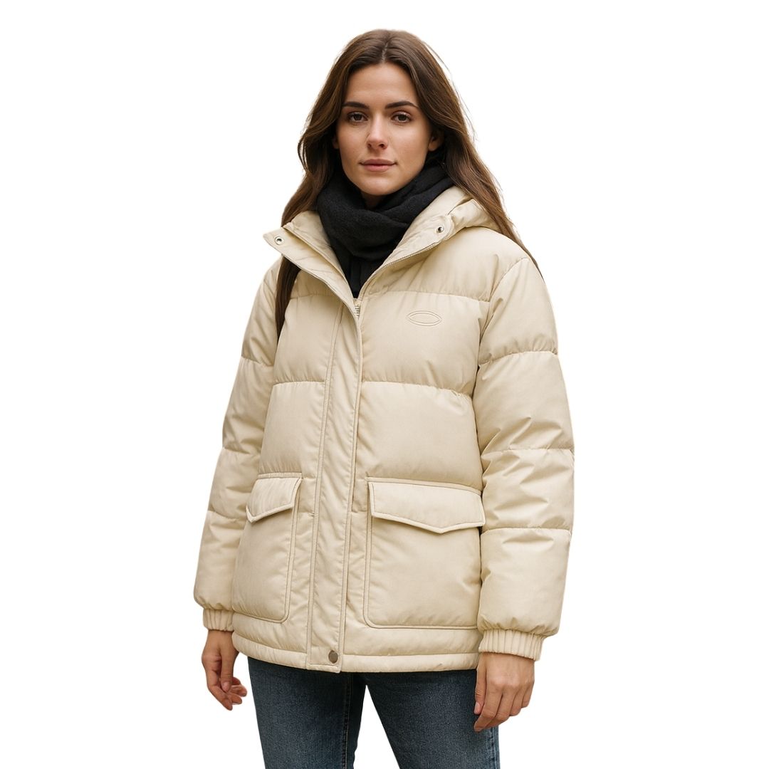 Short Fashion Winter Jacket White Goose Down Hooded Down Warm