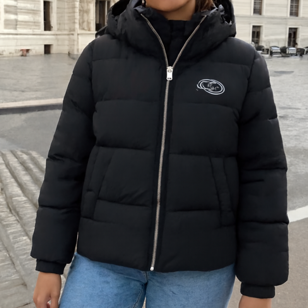 Short Fashion Winter Jacket White Goose Down Hooded Down Warm