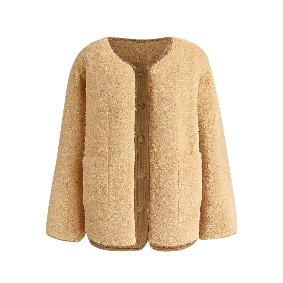 Warm Winter Jacket for women Collarless