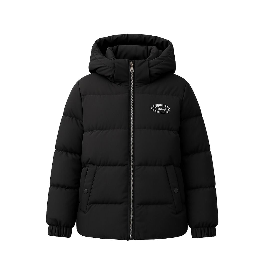 Short Fashion Winter Jacket White Goose Down Hooded Down Warm