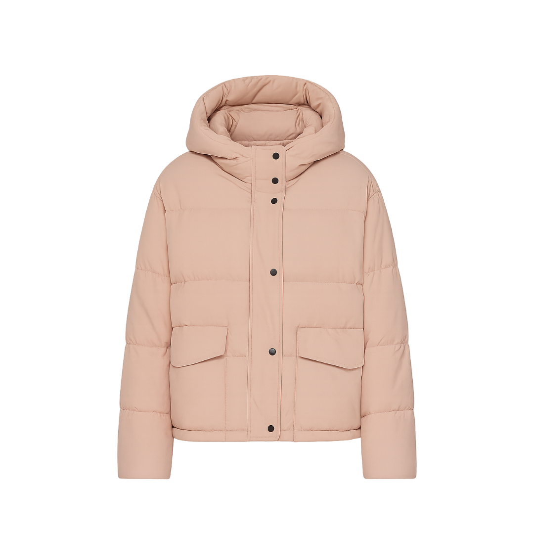 Short Winter Jacket Auturmn Cream Color Pinghu Down