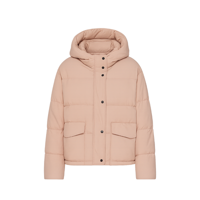 Short Winter Jacket Auturmn Cream Color Pinghu Down