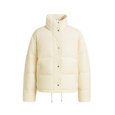Short Winter Jacket Auturmn Cream Color Pinghu Down