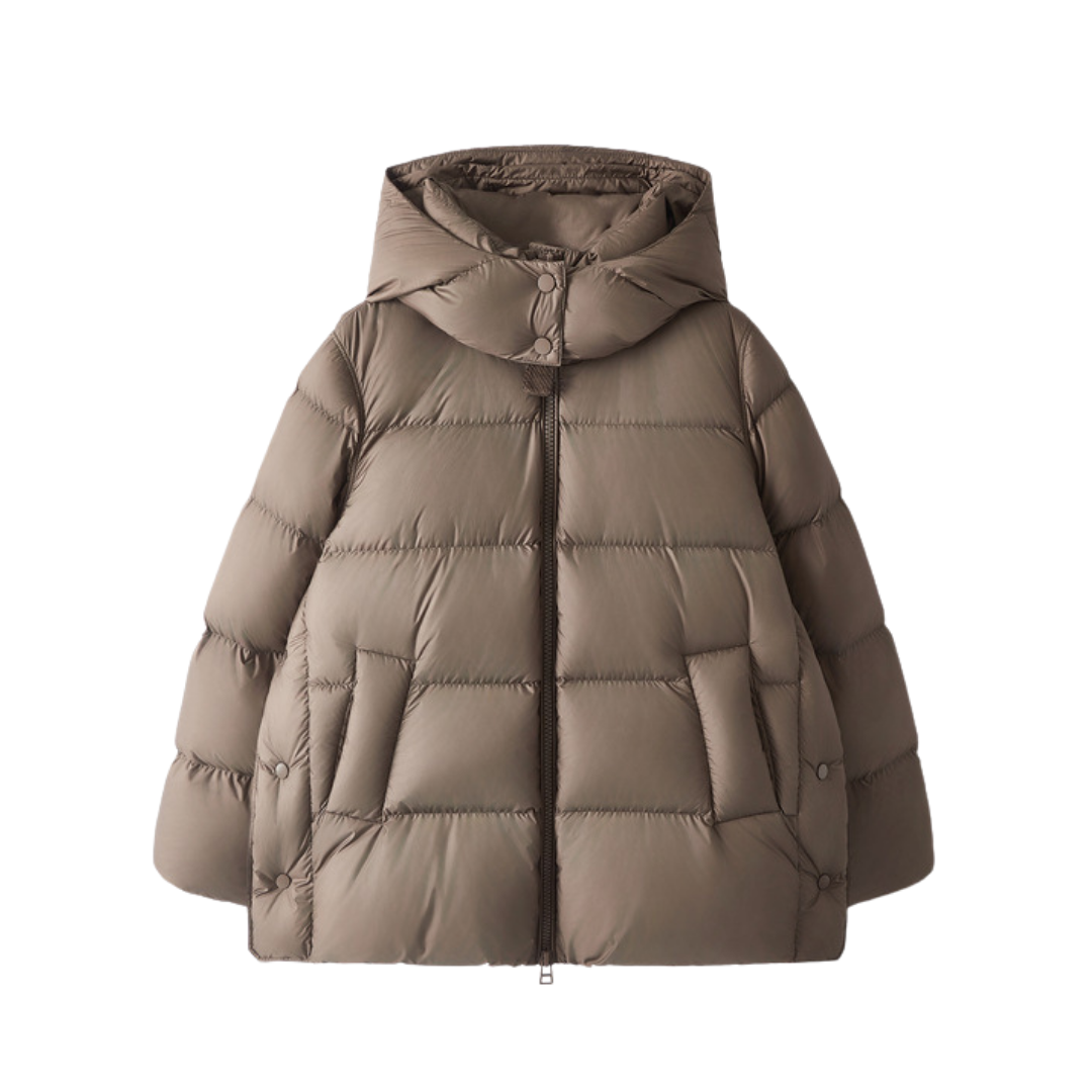 Short Winter Jacket Cap Down Detachable