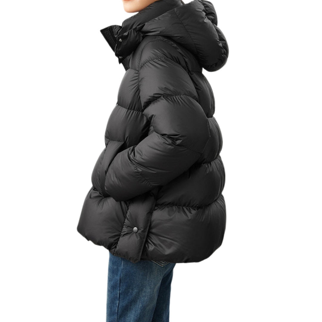 Short Winter Jacket Cap Down Detachable