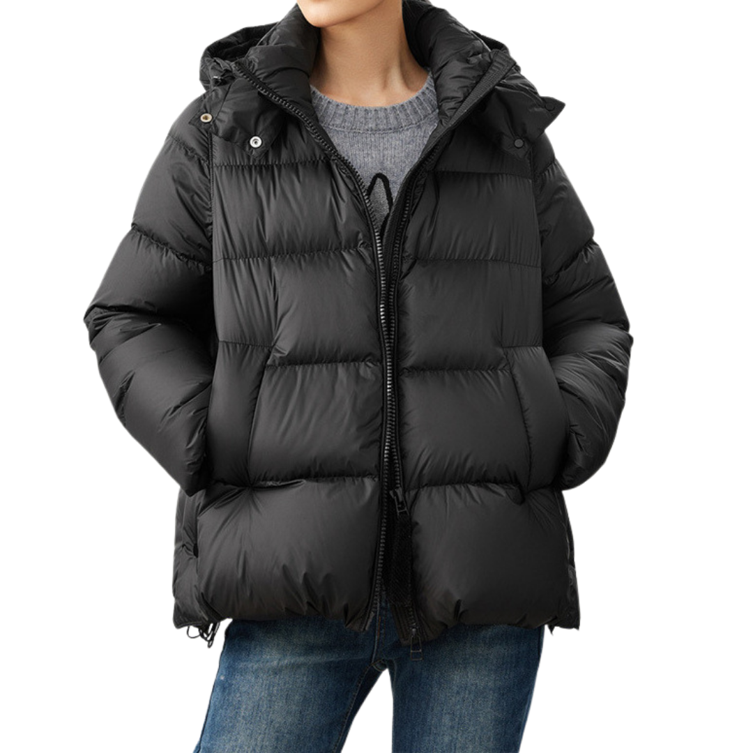 Short Winter Jacket Cap Down Detachable