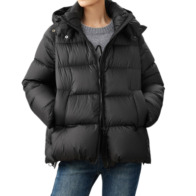 Short Winter Jacket Cap Down Detachable