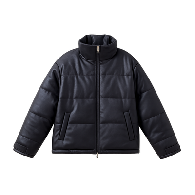 Short Winter Jacket Black Cottonc