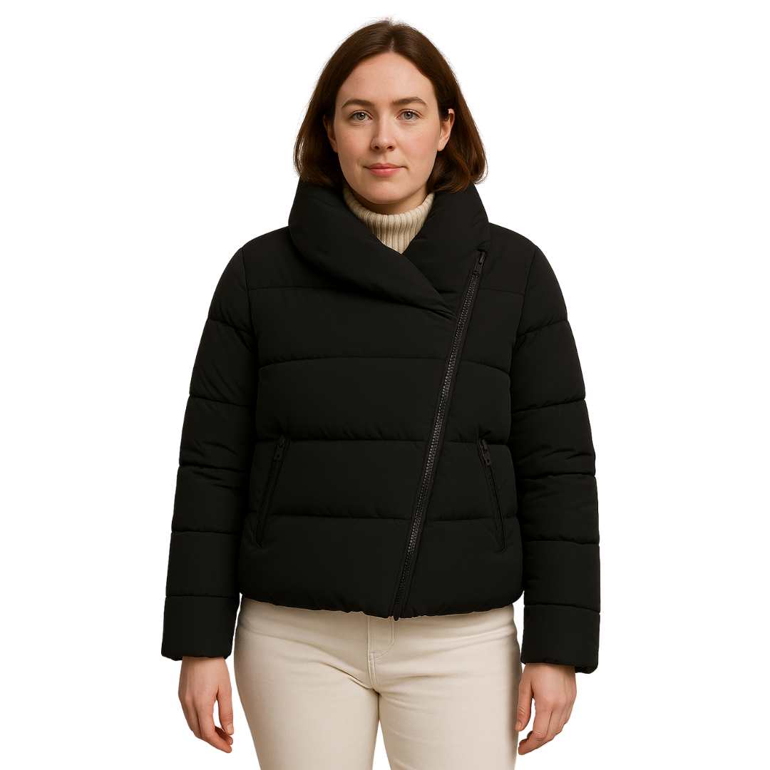 Short Winter Jacket Down flying sleeves with Polyester Fiber