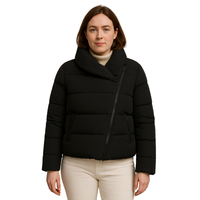 Short Winter Jacket Down flying sleeves with Polyester Fiber
