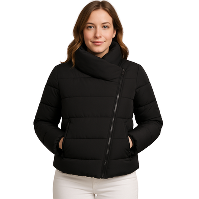 Short Winter Jacket Down flying sleeves with Polyester Fiber
