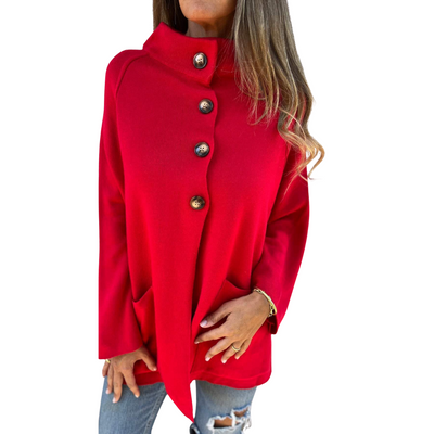 Winter Jacket Long Women Lapel sleeve cardigan