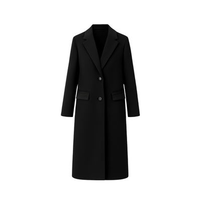 Winter Jacket long lapel single-breasted wool