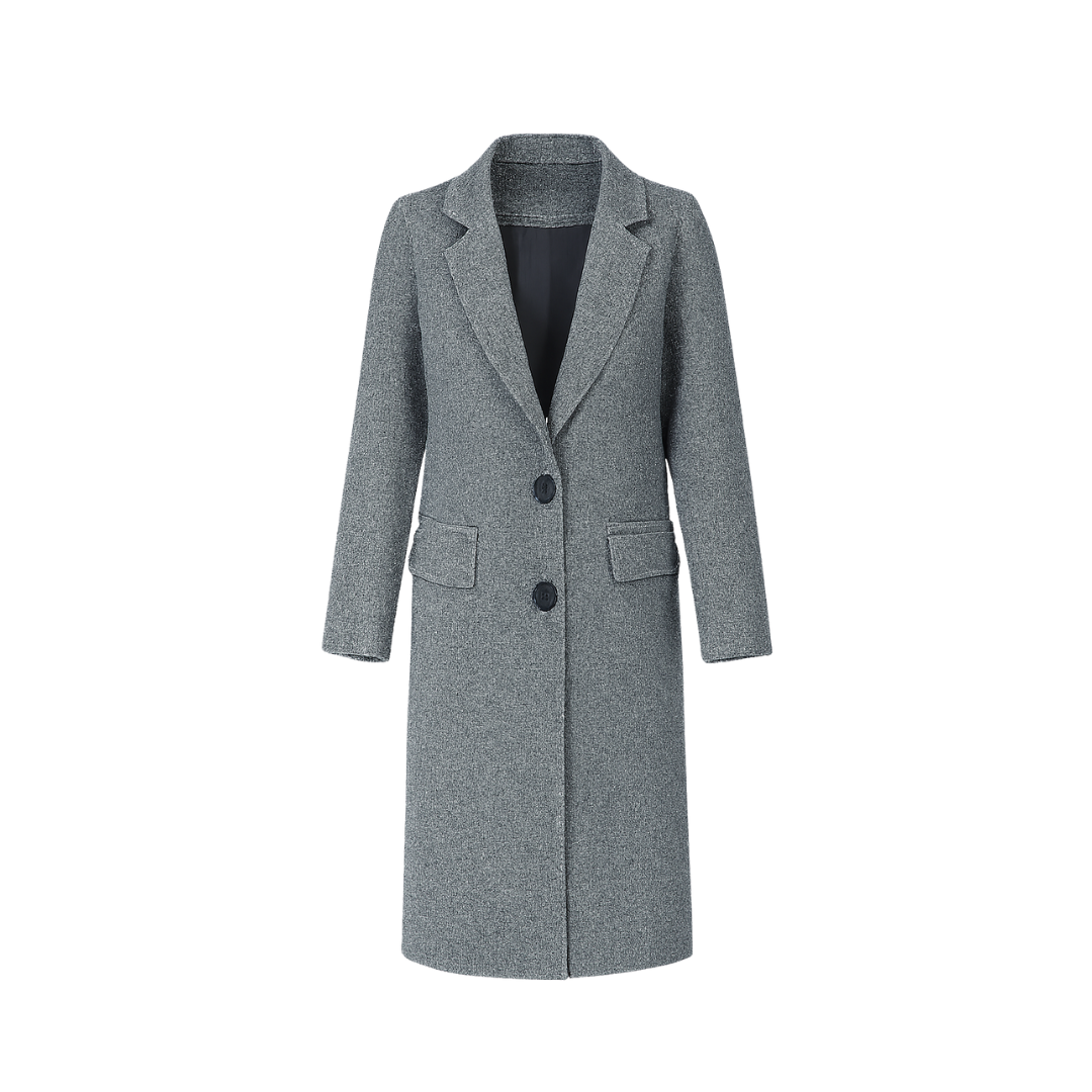Winter Jacket long lapel single-breasted wool