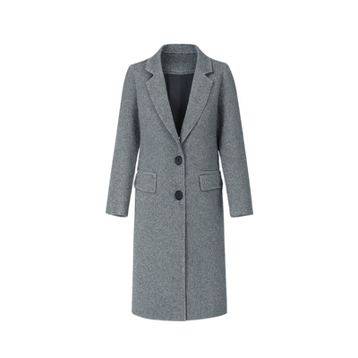 Winter Jacket long lapel single-breasted wool