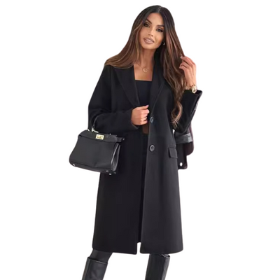 Winter Jacket long lapel single-breasted wool