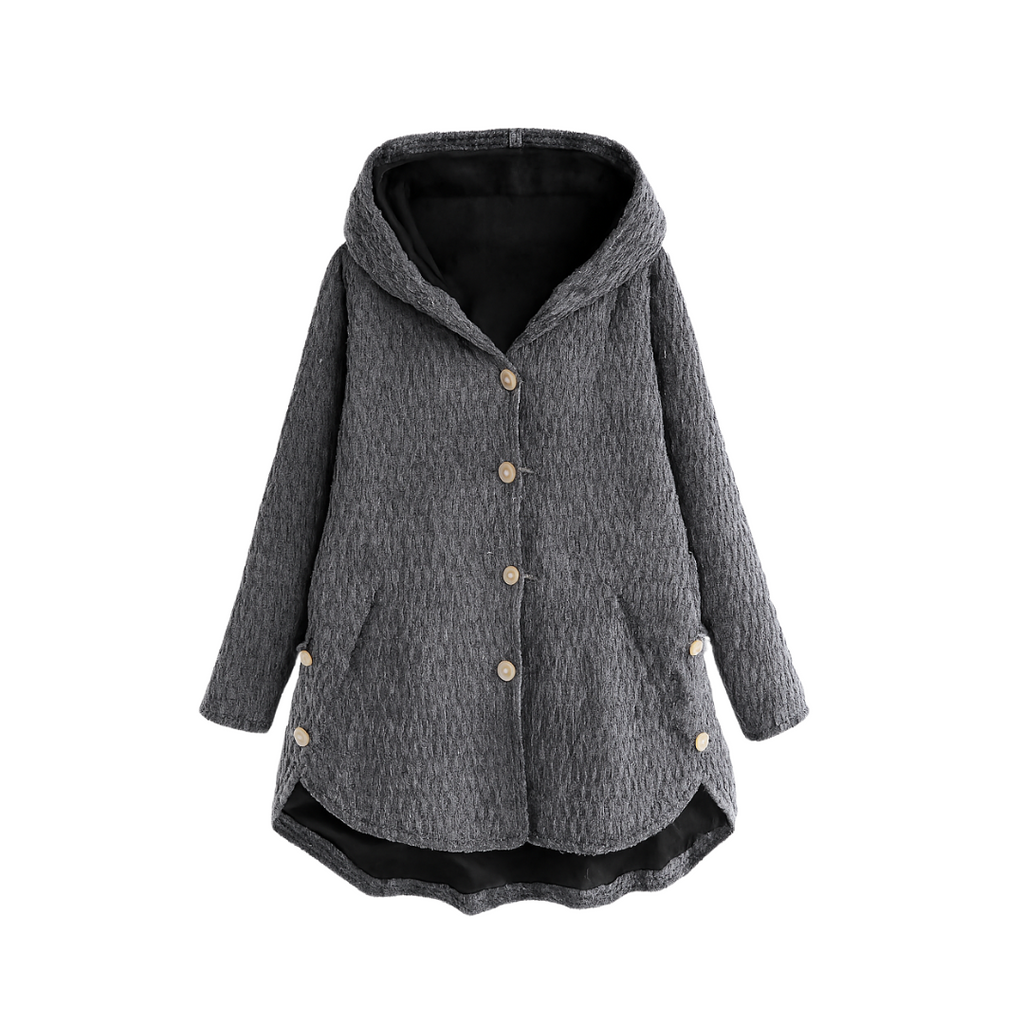 Winter Jacket Long Cotton Park with hood for women