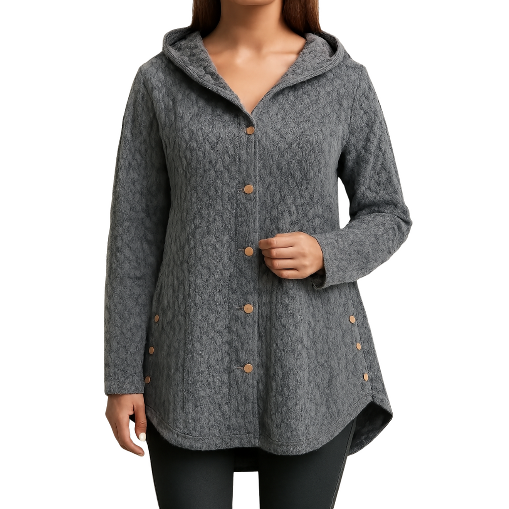 Winter Jacket Long Cotton Park with hood for women