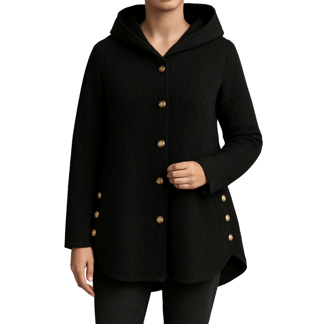 Winter Jacket Long Cotton Park with hood for women