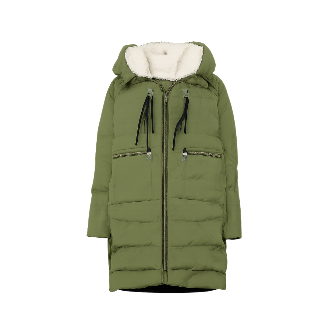 Winter Jacket cotton-padded with long and sleeves hood