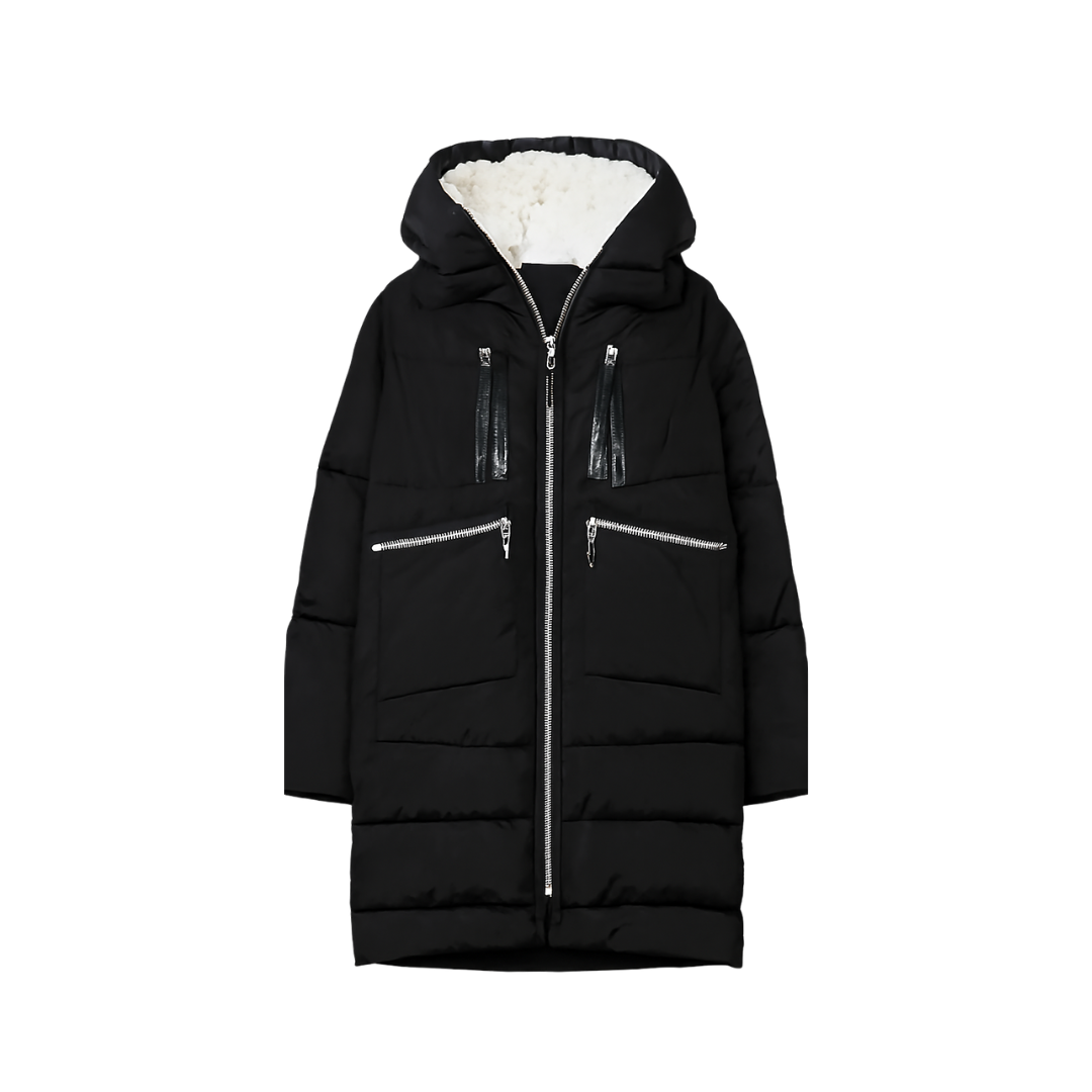 Winter Jacket cotton-padded with long and sleeves hood