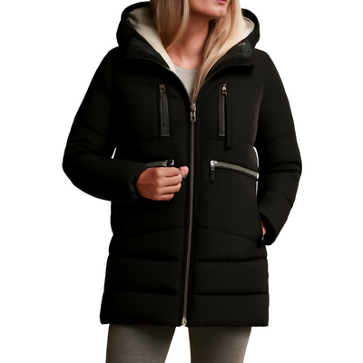 Winter Jacket cotton-padded with long and sleeves hood