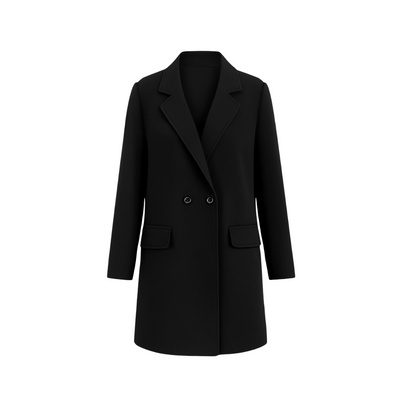Winter Jacket black double Breasted coat