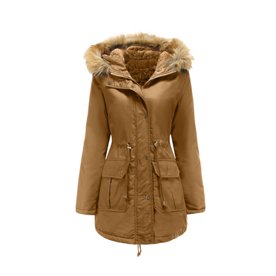 Warm Winter Jacket Hooded Fur Collar