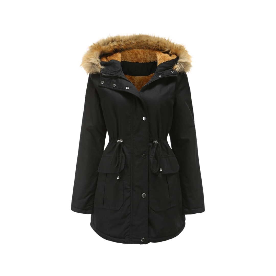 Warm Winter Jacket Hooded Fur Collar