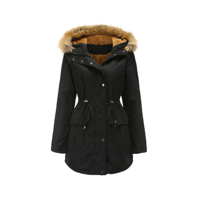 Warm Winter Jacket Hooded Fur Collar