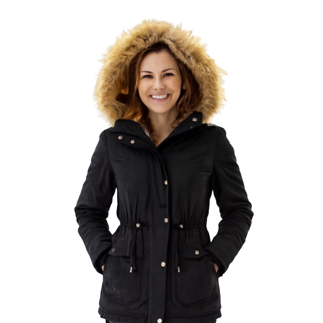 Warm Winter Jacket Hooded Fur Collar