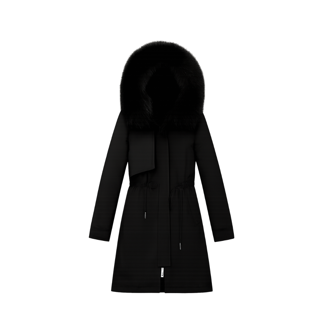 Warm Winter Jacket Long Cotton-Padded Waist