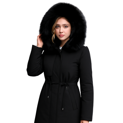 Warm Winter Jacket Long Cotton-Padded Waist