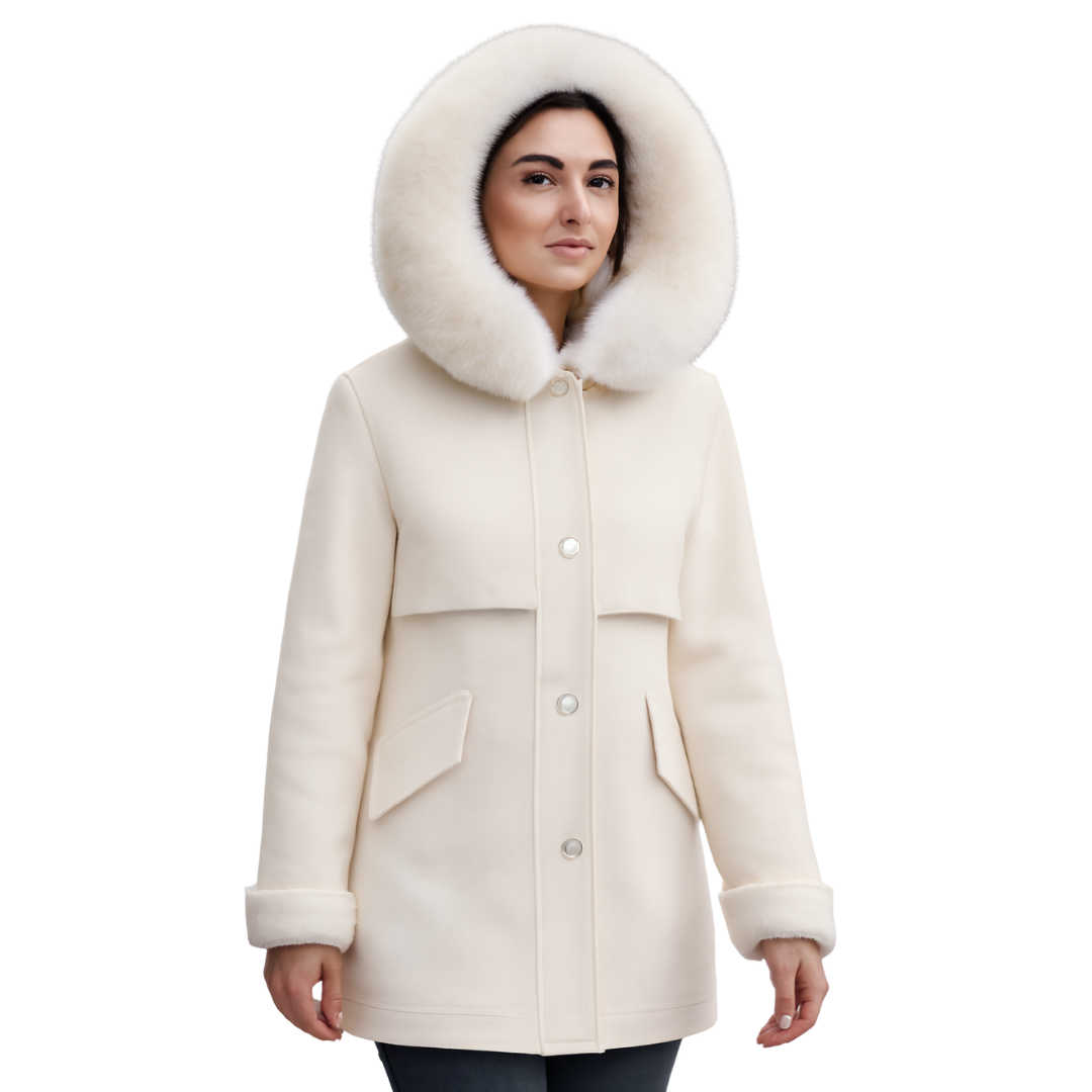 Warm Winter Jacket Long Cotton-Padded Waist