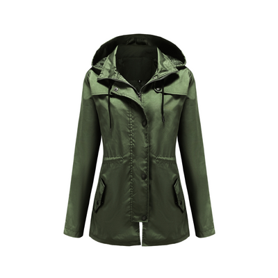 Waterproof Winter Jacket Mid-lenght Cardigan Hooded