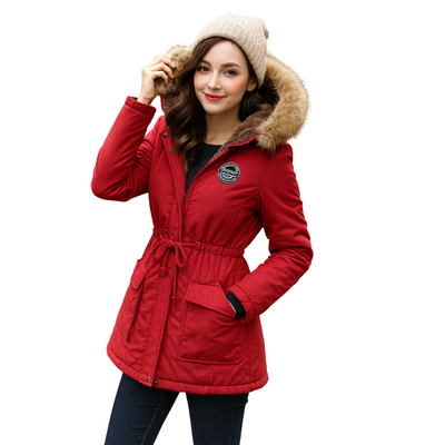 Winter Jacket For Women Plus Size Hodded Mid-length Cotton