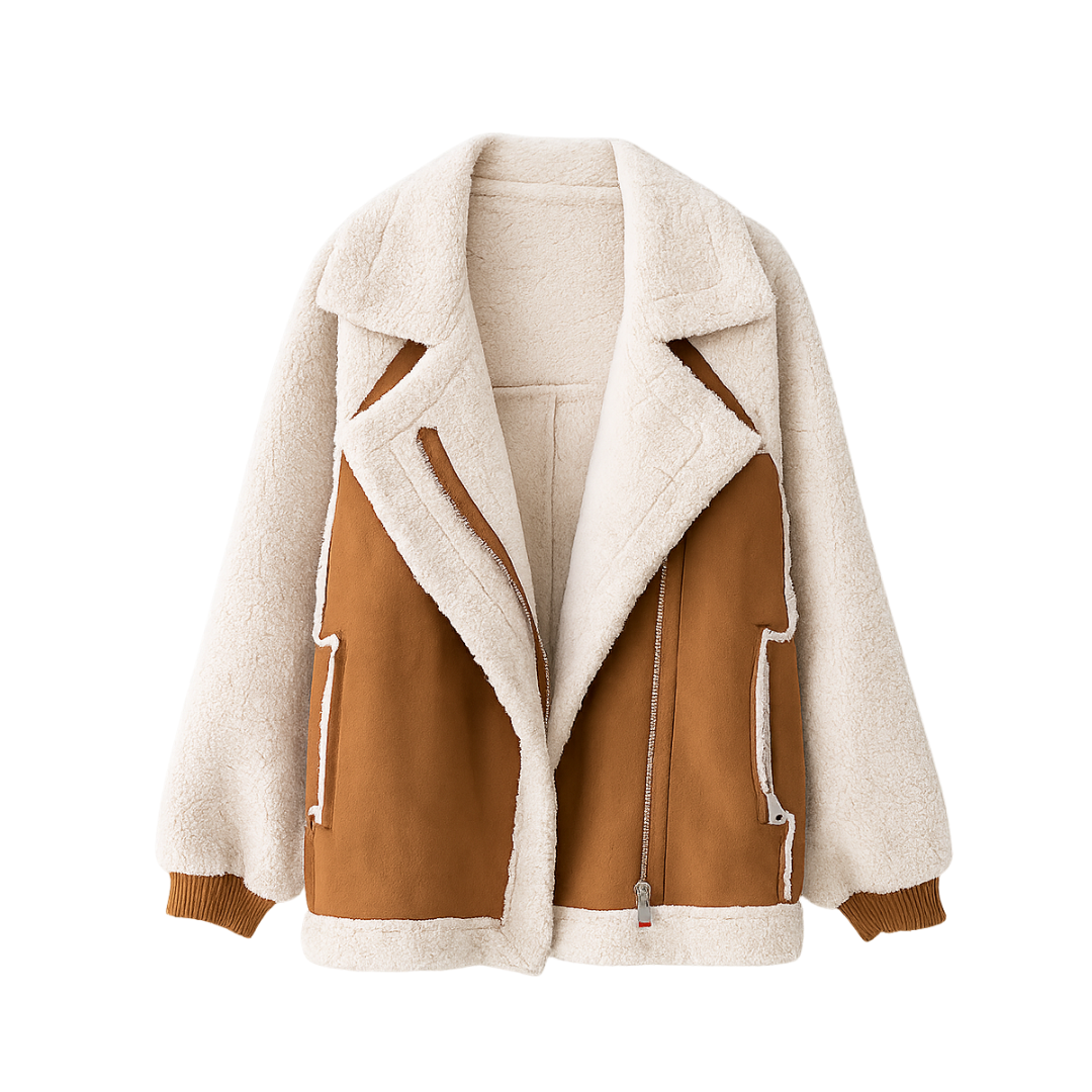 Winter Jacket for Work Short Lamb Velvet