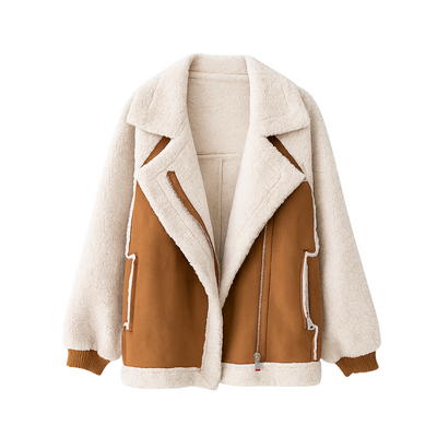 Winter Jacket for Work Short Lamb Velvet