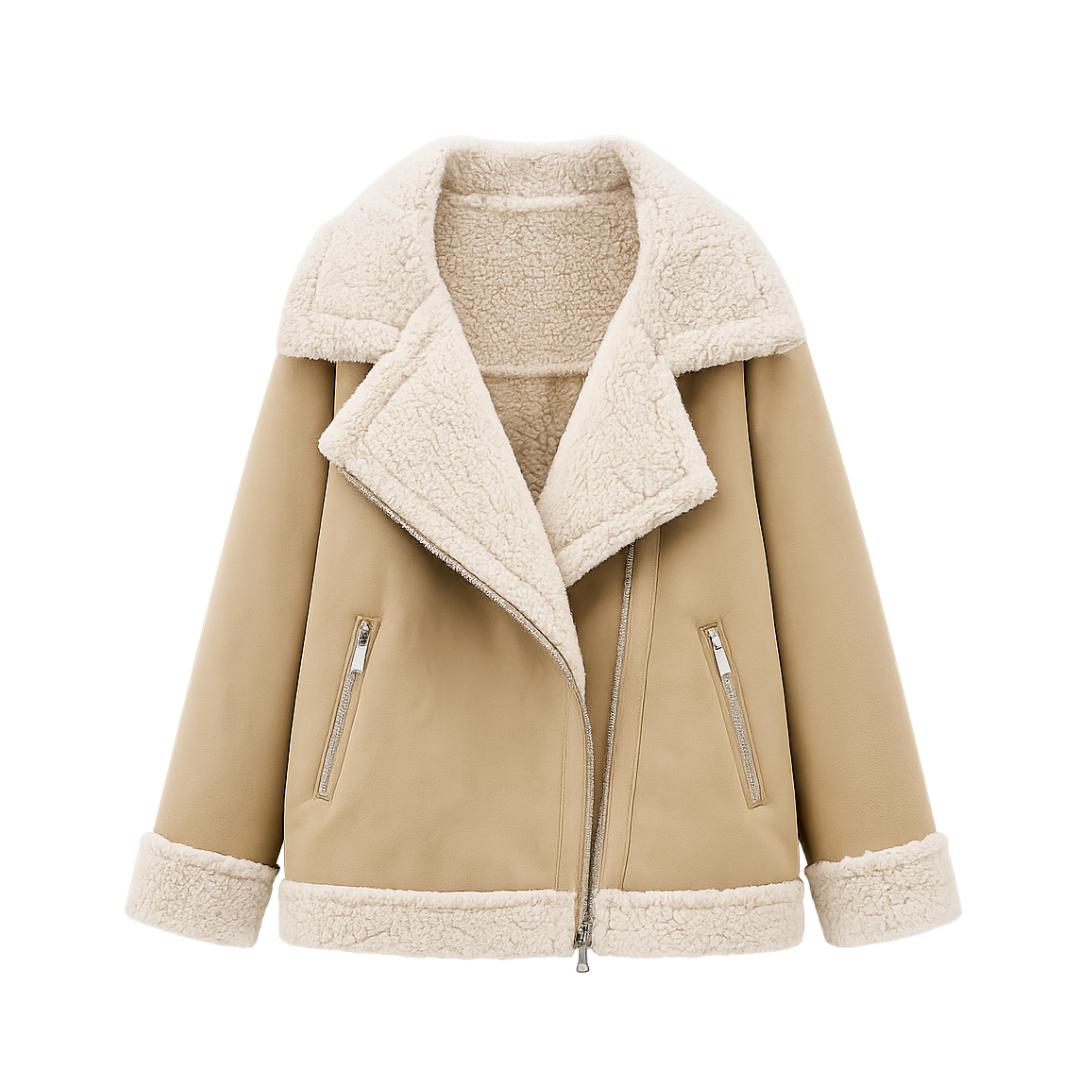 Winter Jacket for Work Short Lamb Velvet