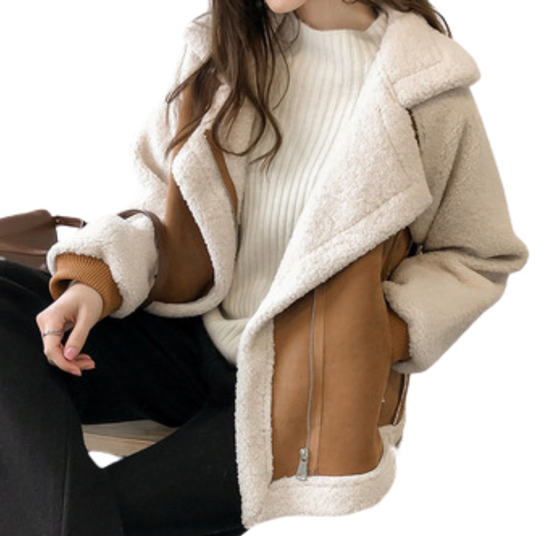 Winter Jacket for Work Short Lamb Velvet