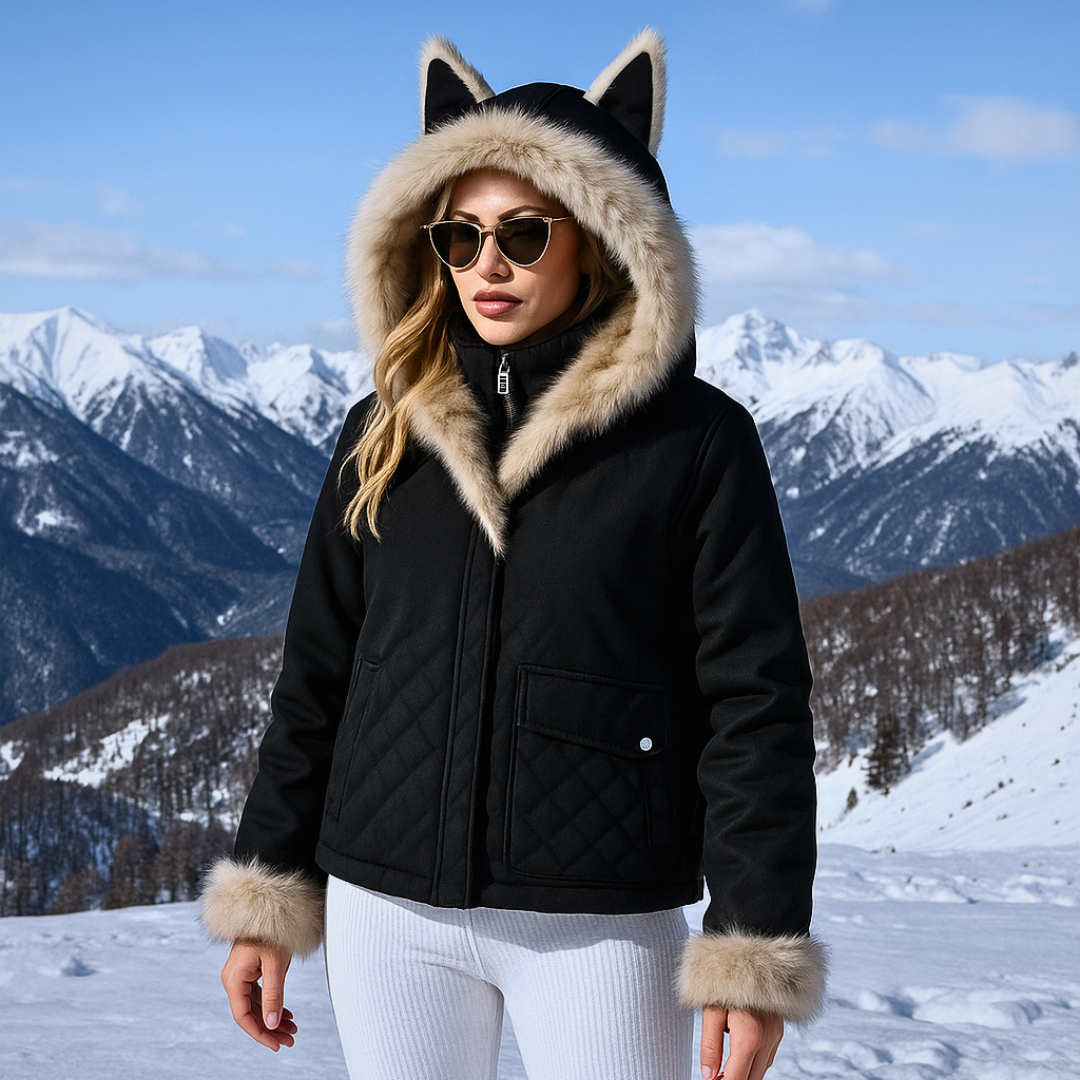 Winter Jacket Autumn and thickening black clip cotton Warm