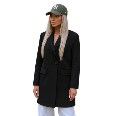 Winter Jacket black double Breasted coat