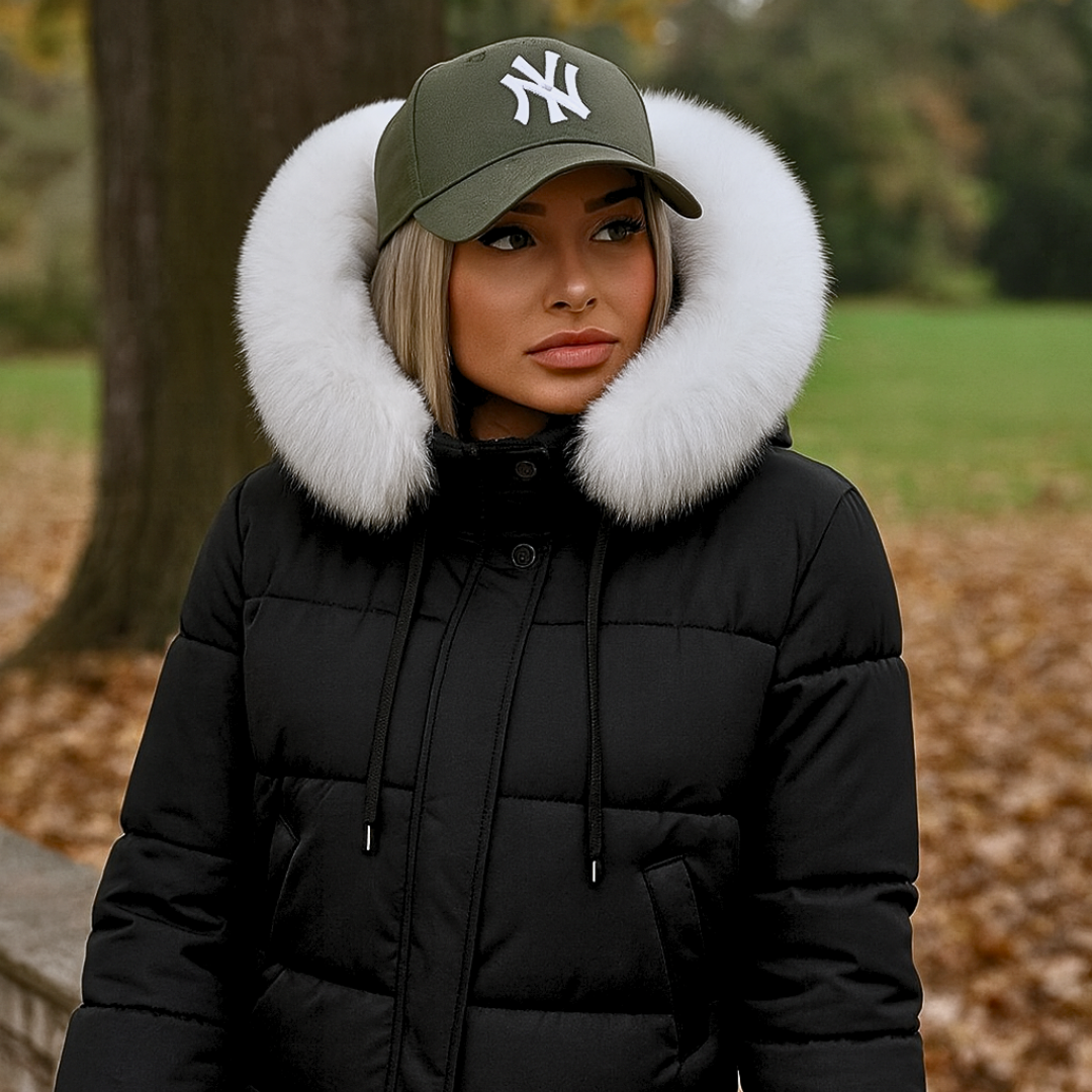 Winter jacket for women hooded chic mint green puffer