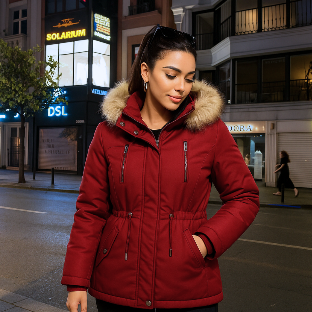 Winter Jacket with Hood thick lamb velvet loose cotton