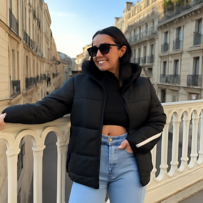 Short Winter Jacket Women Down Cotton