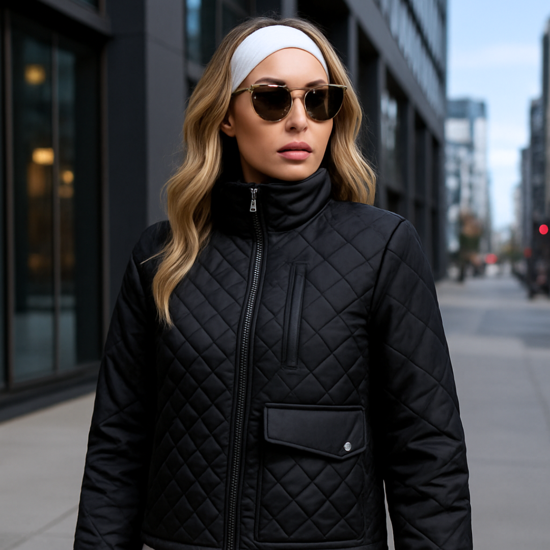 Winter Jacket Black Nordic Style New zipper