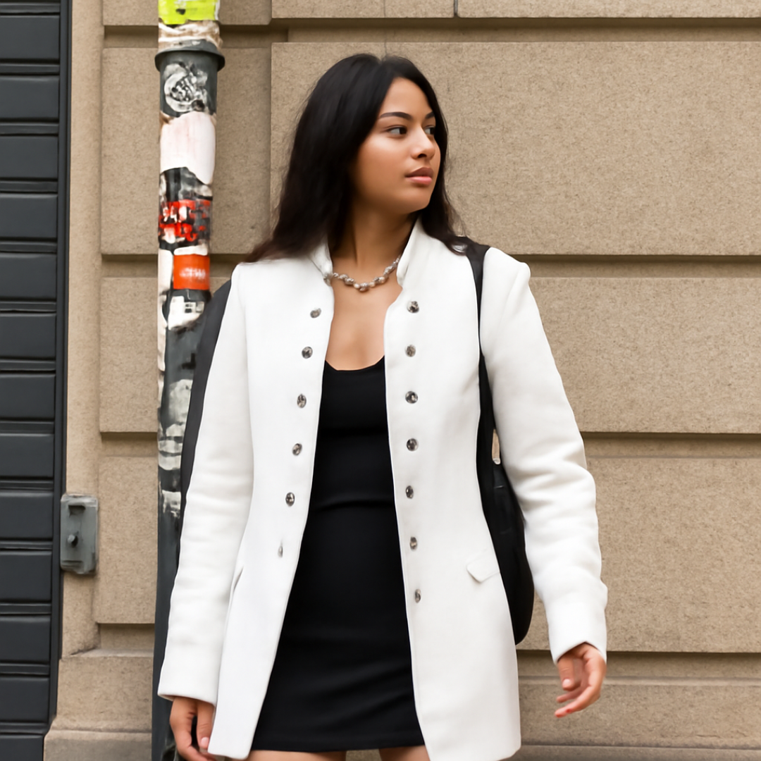 Fashion Winter Jacket Stand Collar double breasted cardigan