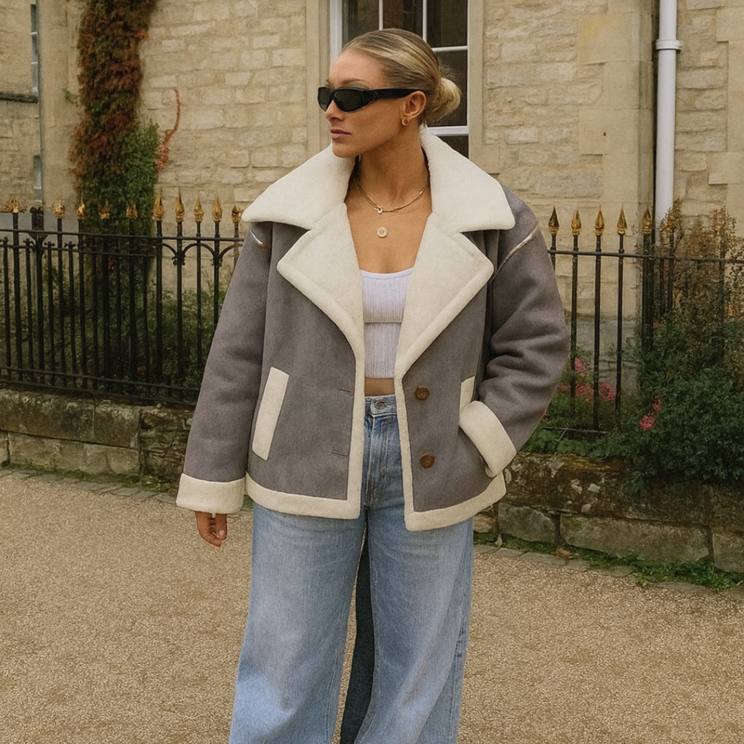 Fashion Winter Jacket Polo Collar casual